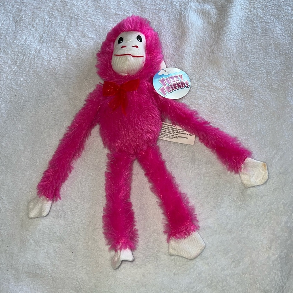 Fuzzy Friends Soft Plush Hanging Monkey